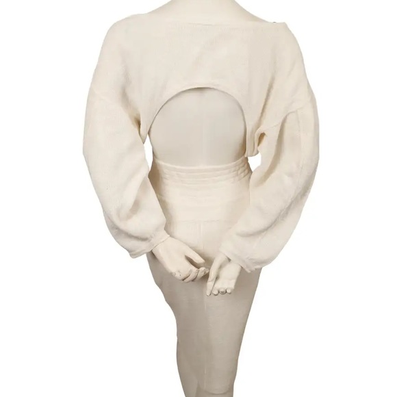 Alaia 1985 AZZEDINE ALAIA linen knit dress with cut out back Black Medium - Picture 8 of 9